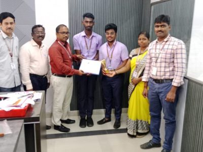 III CSE students Nikhil and Ashok have secured Second Prize in the ProjectExpo at the Vedha - 2025 TechFest organized by Aditya University. III CSE students Nikhil and Ashok have secured Second Prize in the ProjectExpo at the Vedha - 2025 TechFest organized by Aditya University.